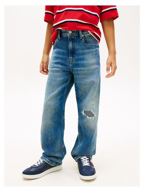 baggy mid blue destruction jeans TOMMY HILFIGER | KB0KB102221CF